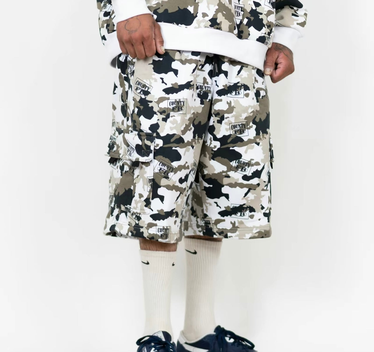 Fb county fleece cargo shorts